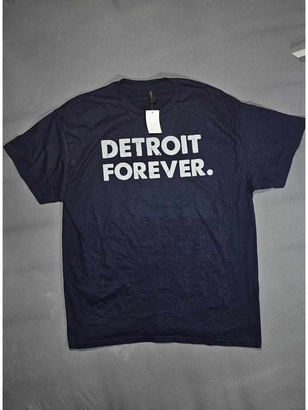 Detroit Forever Navy T-Shirt Size XL NWT City Pride Graphic Tee